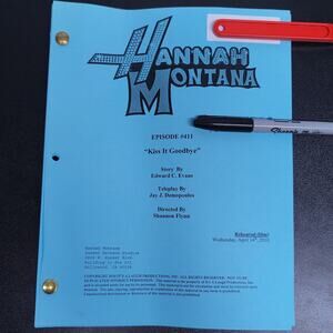 Hannah Montana S4E11 Original Draft Script Miley Cyrus Disney TV Memorabilia